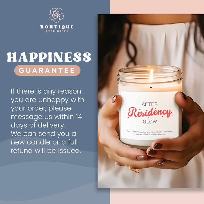 a woman holding a jar of candles with a message
