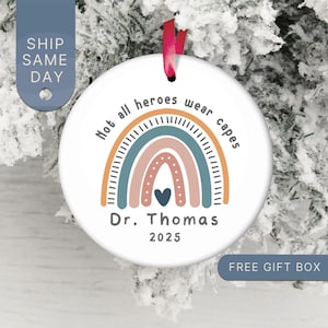 Doctor Christmas Ornament Personalized, Dr Ornament, Doctor Gift, Dr Christmas Gift, Custom Doctor Gift, Physician Gift, Nurse, (OR-10)