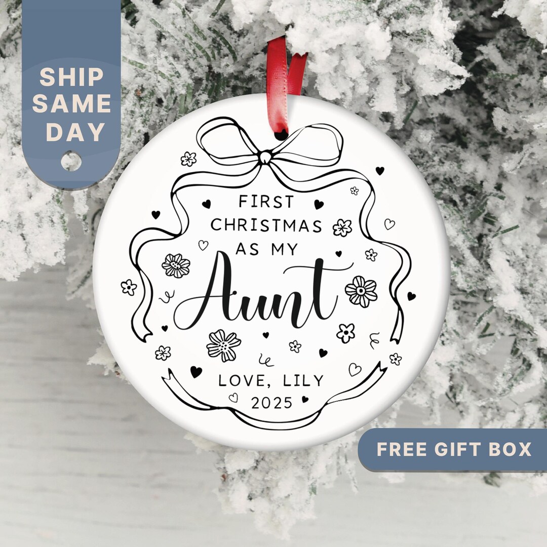 First Christmas as My Aunt Ornament: Personalized Christmas Gift for ...