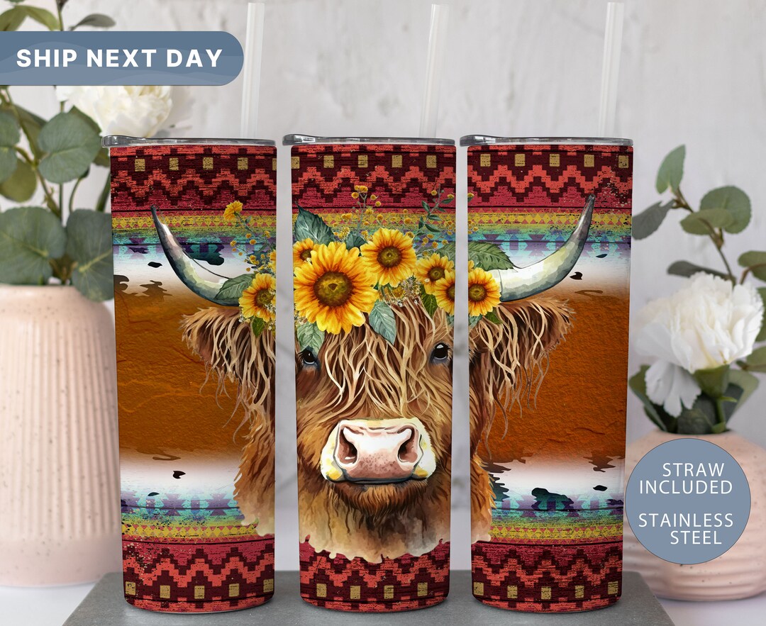 Highland Cow Tumbler Highland Cow Gifts Highland Cow Tumbler Cup Cow