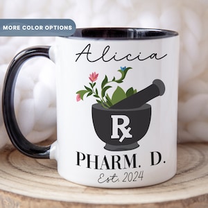 Caneca personalizada Farmacêutico Est 2024, presentes de formatura de farmácia, presente personalizado para futuro farmacêutico, (MUG-44 Pharm)