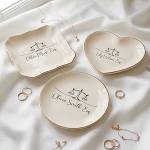 Personalized Lawyer Gift Jewelry Dish |  Law School Graduation Present | Passing the Bar Exam Gift (DK-35)