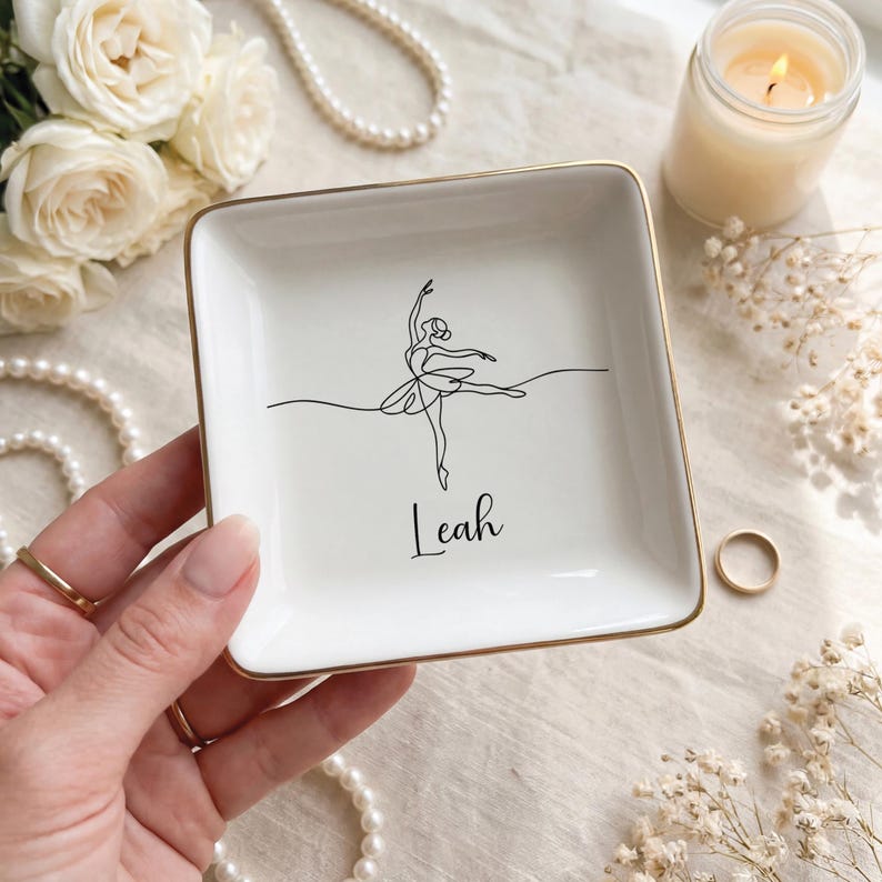 Personalized Ballet Ring Dish Custom Jewelry Holder | Dance Teacher ...