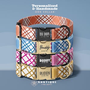 Personalized Dog Collar, Custom Engraved Dog Collar, Trendy Design, Fashionable Colors, Durable, Adjustable, Unique Gift for Pets(DOG93)