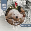 Personalized First Christmas Ornament, Custom Pet Photo Ornament, Unique Holiday Keepsake, Gift for Pet Lovers, First Christmas (RP-6 First)