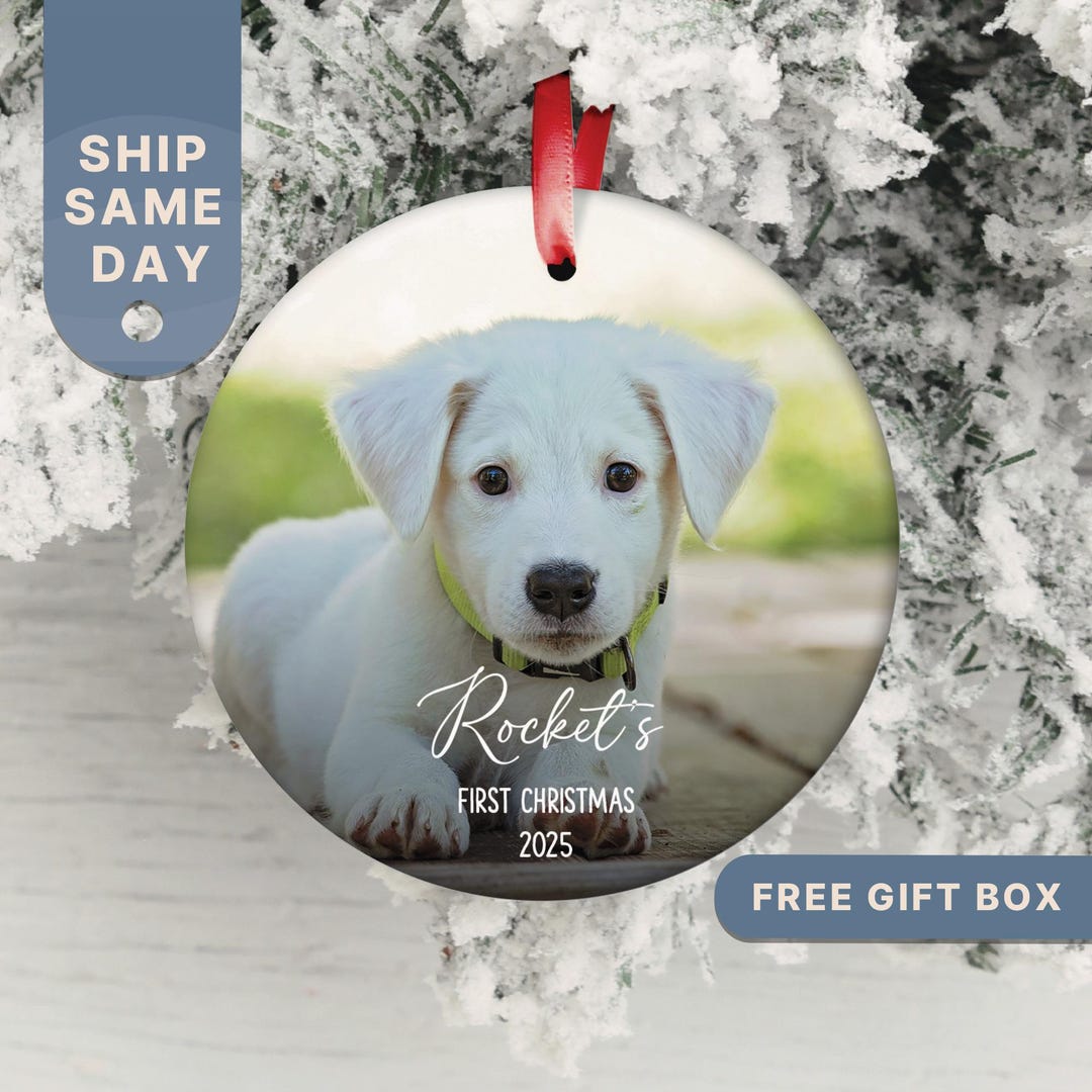 Personalized Dog Christmas Ornament: Pet Photo Keepsake Gift, Custom ...