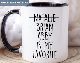 Personalized Favorite Child Mugs, Funny Mug Gift for Mom from Daughter, Custom Name Mug for Dad, Mother's Day Mug, (MUG-112)