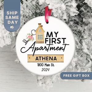 First Apartment Christmas Ornament •Personalized My First Apartment Ornament •Custom Apartment Warming Gift •Christmas Gift •(OR-28 First)