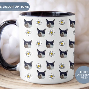Cat Photo Mug, Personalized Pet Mug, Custom Cat Coffee Mug, Cat Cup, Cat Lover Gifts, (Mug-25)