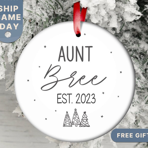 Aunt Christmas Ornament •Auntie Christmas Ornament •Personalized Aunt Christmas Ornament •Gift for Auntie from Niece and Nephew •(OR-18 Aunt