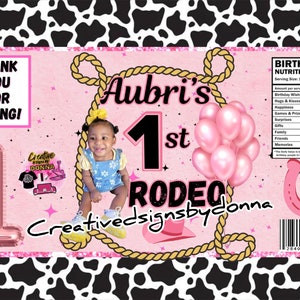 1st Rodeo theme Birthday Customized Chip Bags Digital template Custom Party favor Birthday party