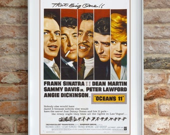 Oceans 11 Vintage Poster | Movie Poster, Retro Vintage Poster, Film Poster, Retro Poster, Printable Poster, Poster Print, Movie Lover Gift