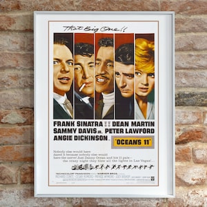Ozeane 11 Vintage Poster | Film Poster, Retro Vintage Poster, Film Poster, Retro Poster, druckbares Poster, Poster Print, Film Liebhaber Geschenk