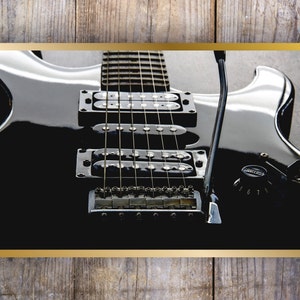 Black and White Guitar Wall Art | A Beautiful Gift For Any Musician, Guitarist, Or Music Lover | Perfect For Any Guitar Player