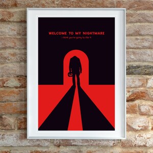 Welcome To My Nightmare Horror Wall Decor | Halloween Decor, Horror Decor, Horror Art Wall Decor, Horror Home Decor, Halloween Wall Art