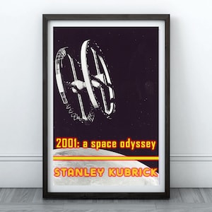 2001: a space odyssey By Stanley Kubrick | Space Gifts, Space Age, Space Poster, Minimal Poster, Vintage Movie Poster, Sci Fi Posters
