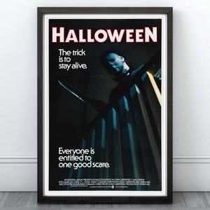 Halloween Digital Vintage Movie Poster Print Classic Horror Film Art Decor Instant Download Printable Wall Art Classic Horror Movie Poster