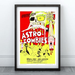 The Astro-Zombies Vintage Movie Poster | Horror Movie Poster, Classic Horror Movie, B Movie Poster, Horror Decor, Printable Poster, Posters