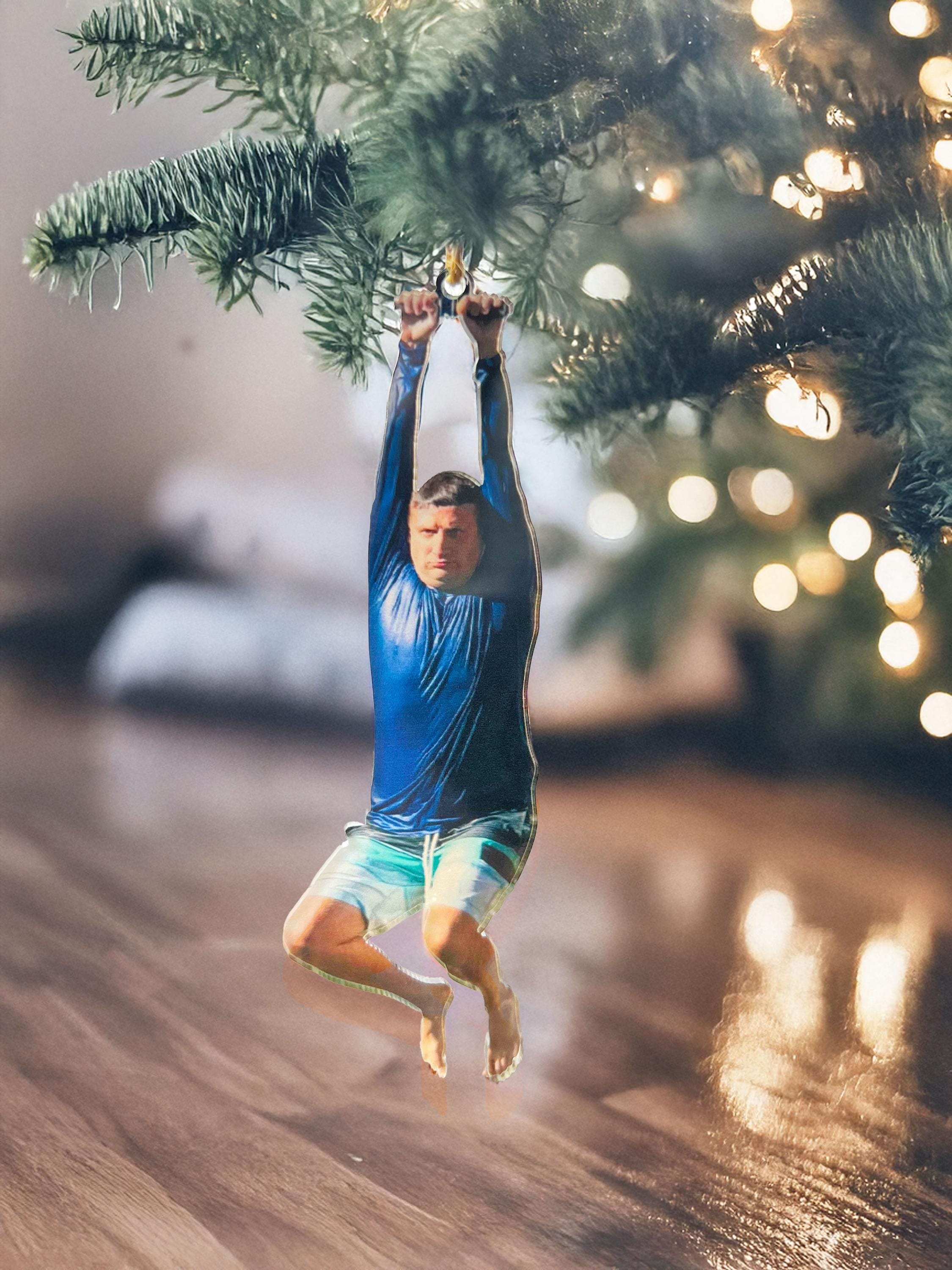 I Think You Should Leave Zip Line Acrylic Christmas Ornament