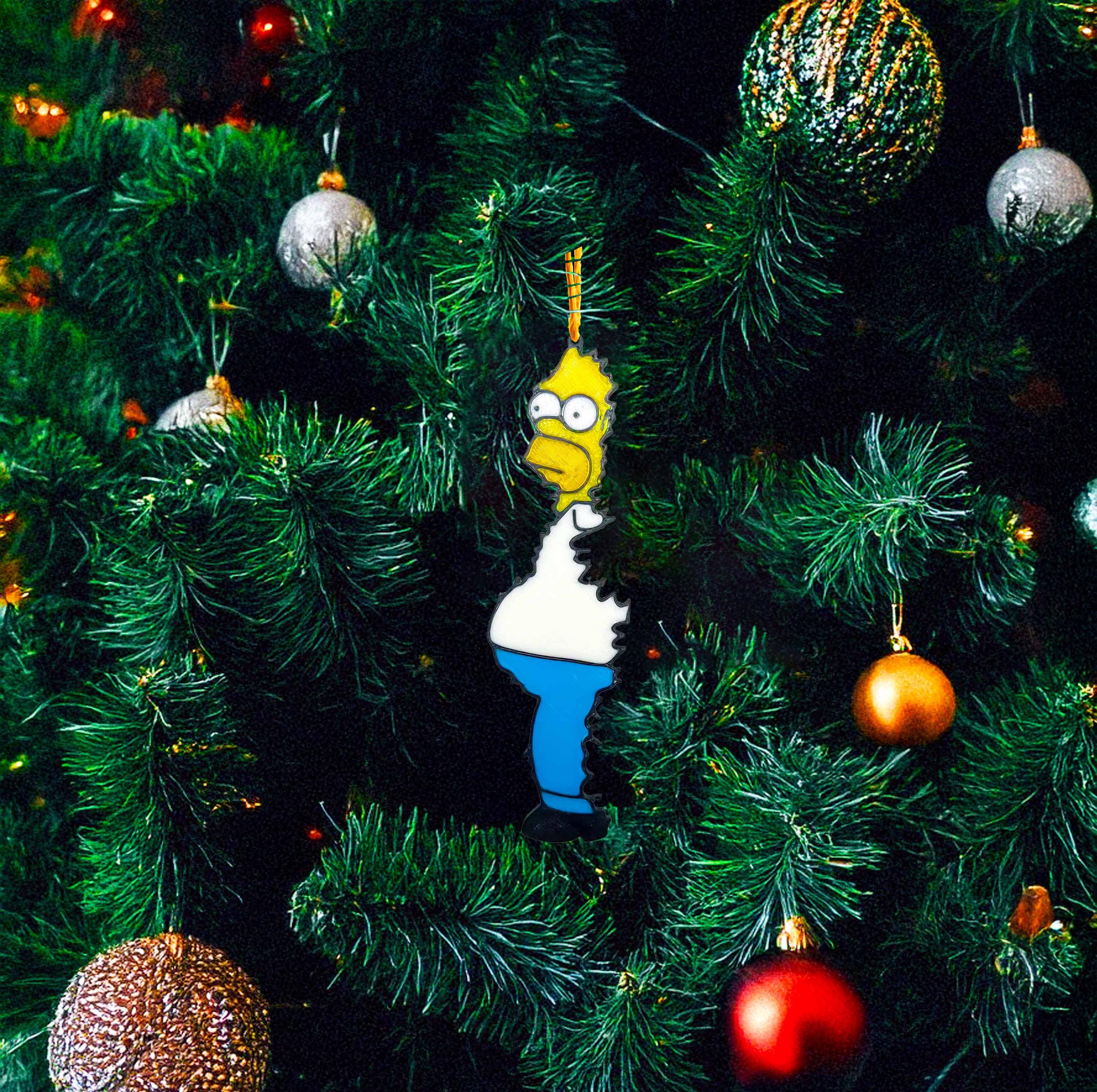 Homer Simpson Christmas Tree Decoration - Etsy