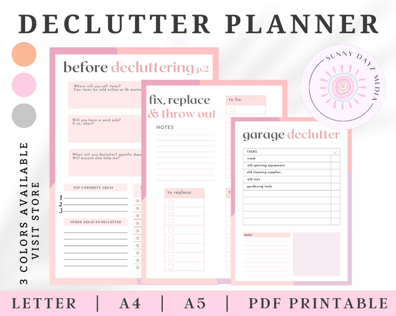 Declutter Planner, Declutter Checklist, Cleaning Schedule, Cleaning ...