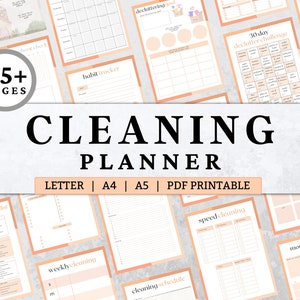 Cleaning Schedule, Cleaning Checklist, Cleaning Planner, Cleaning Schedule Printable, Weekly Cleaning Schedule, Zone Cleaning, Printable PDF