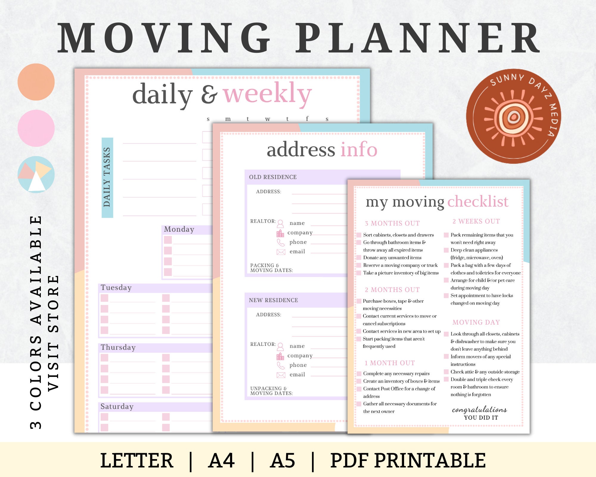 Moving Checklist Moving Planner Moving Binder Moving Gift - Etsy UK