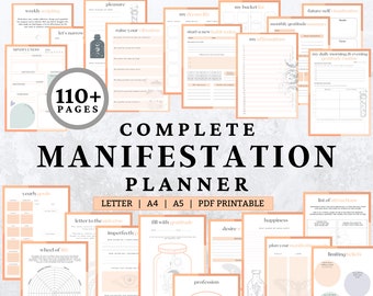 Manifestation Planner, Goal Setting, Gratitude Journal (PDF)