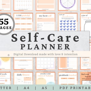 Self Care Planner, Flourish Planner, Self Care Journal, Self Care Checklist, ADHD Planner, Self Love Journal, Habit Tracker Printable, pdf