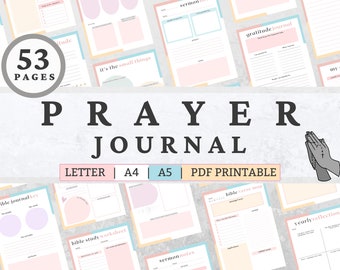 Prayer Journal, Bible Study, Gratitude Journal, God Digital Planner, Jesus PDF Download, Daily Prayer Printable Planner, Prayer Cards