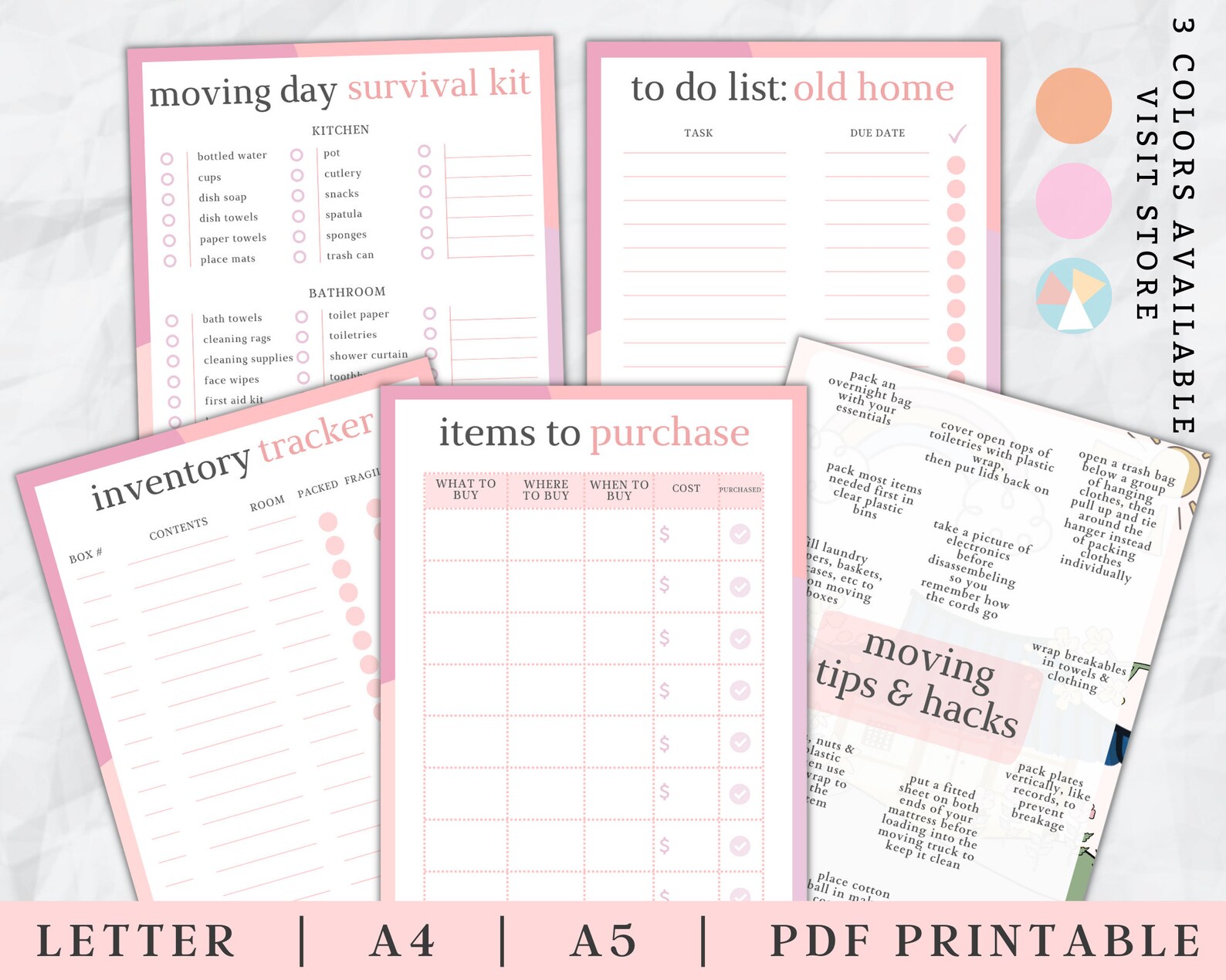 Image showcasing Moving Checklist, Moving Planner, Moving Binder, Moving Gift, Moving ...