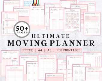 50+ Page Moving Planner, Checklist, and Organizer (PDF Printable)