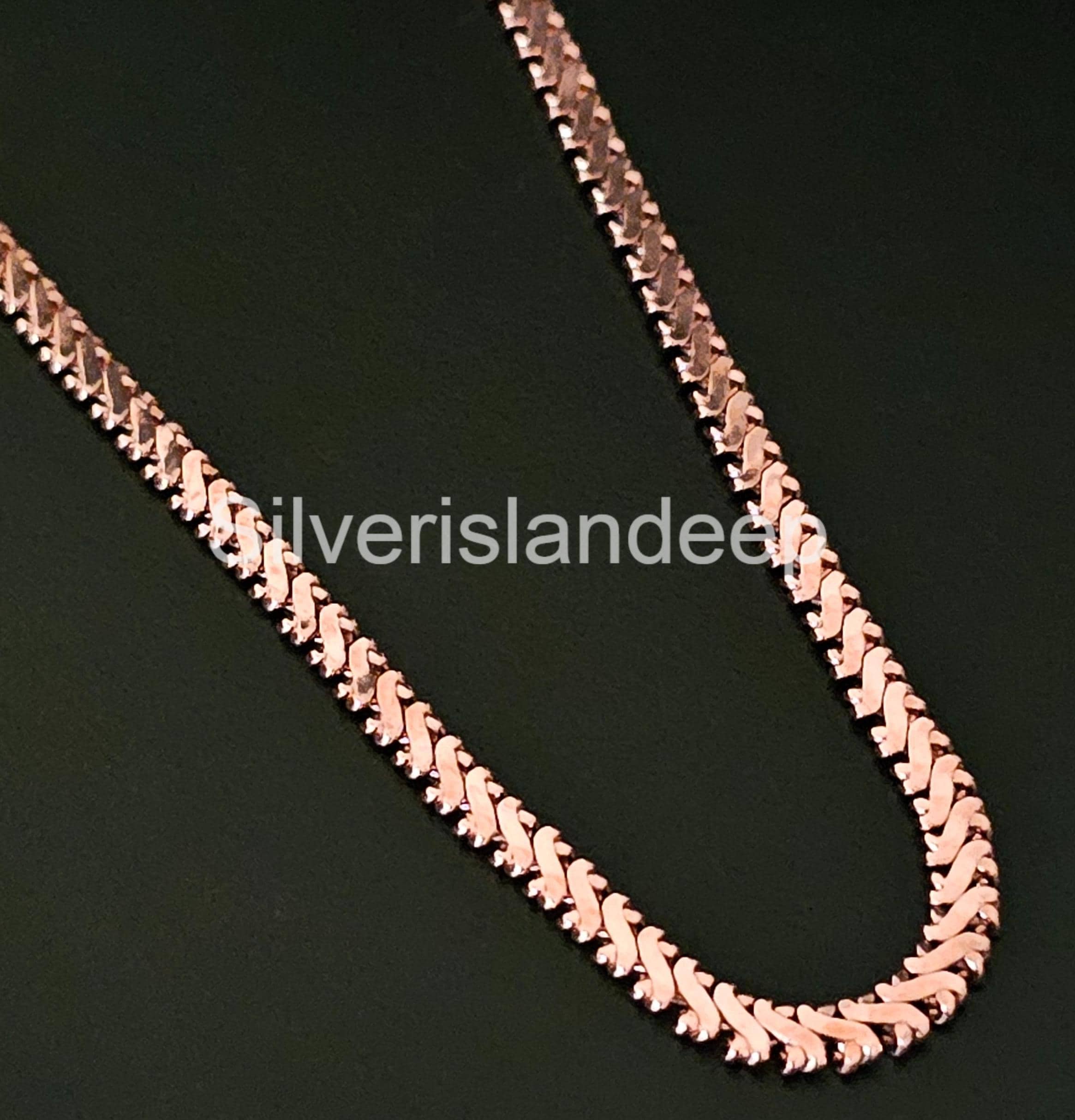 Handmade Pure Copper Wheat Chain Necklace: Viking Jewelry Gift