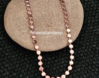 Handmade Pure Copper Wheat Chain Necklace: Viking Jewelry Gift