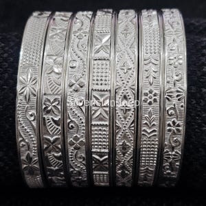 Pulseiras empilháveis em prata esterlina, conjunto de pulseiras de prata esterlina, conjunto de 7 pulseiras, pulseiras empilháveis boho, conjunto de prata feito à mão, pulseiras para 7 dias