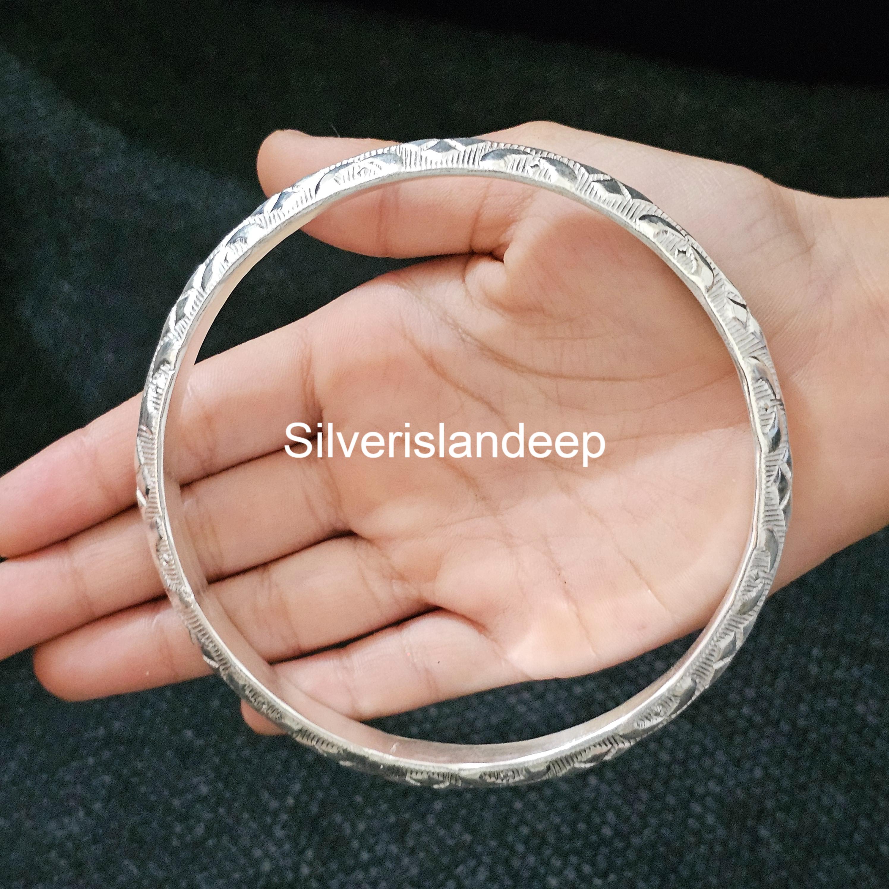 Solid Sterling 925 Silver Bangle | Heavy Silver Bangle Solid Sterling 925 Silver Bangle | Heavy Silver Bangle