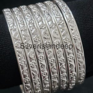 Conjunto de 7 pulseiras, pulseiras empilháveis de prata esterlina, pulseiras, pulseiras de prata, pulseiras de prata esterlina sólida, conjunto robusto de pulseiras de prata