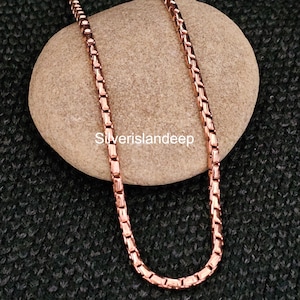 Heavy Antiqued Pure Copper snake Chain necklace handmade pure copper chain ,Length -14 To 50 Inches, Copper Necklace for Women jewelry gifts