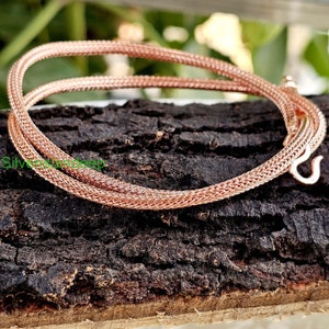 100 & Pure Pure Copper Chain necklace, Pure Copper Wheat chain, Solid Copper jewelry Chain , Gift for Viking jewelry, Eco friendly chain