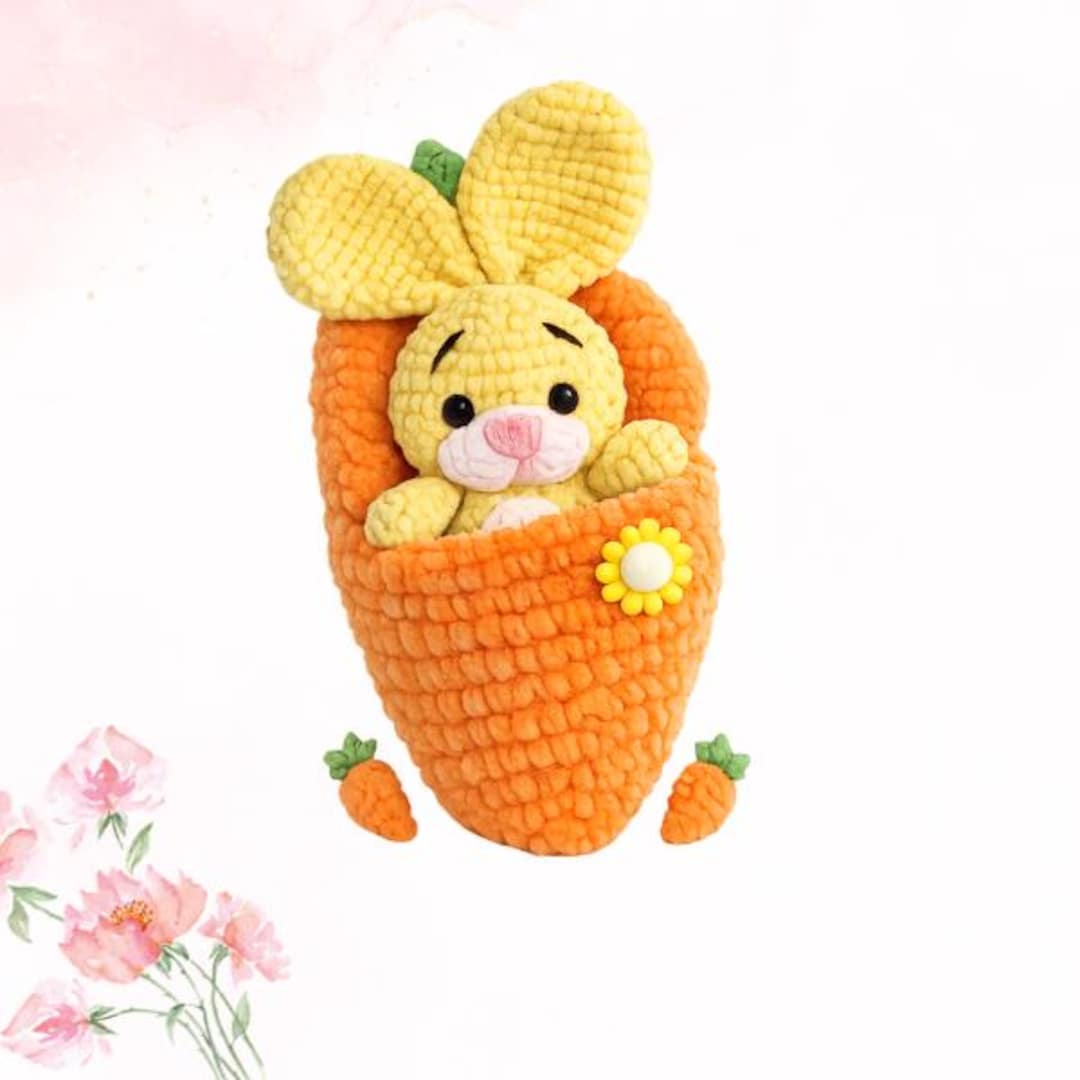 Bunny in Carrot Crochet Pattern PDF, Easter Amigurumi, Easter Day - Etsy