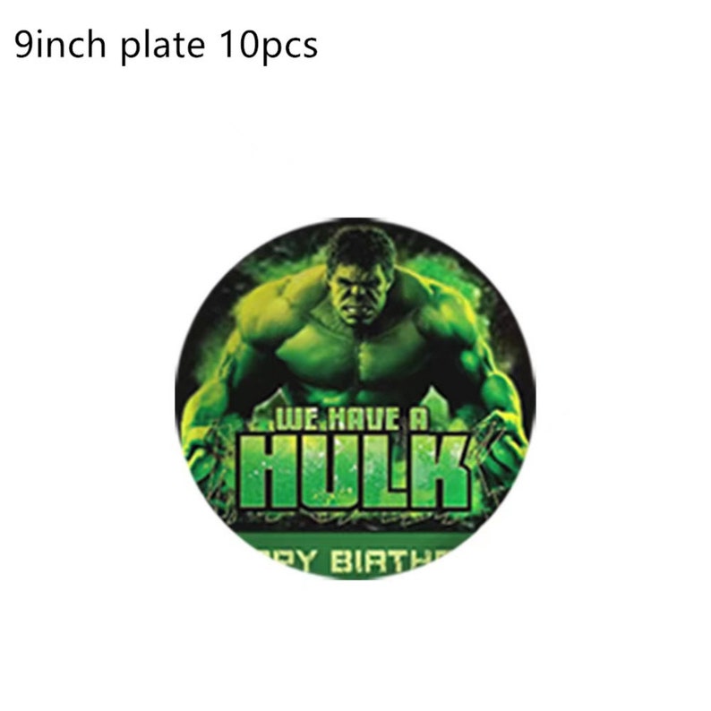 Super Hero Avengers Hulk Party Dinnerware Supplies Kids Birthday