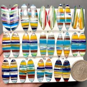 Coppia di surfite, cabochon di surfite di qualità AAA+, gemma sfusa per la creazione di orecchini