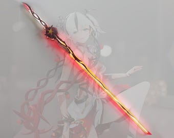 Camellya Sword, Camellya LED Light-up Sword, Inspired by Wuthering Waves, Wuthering Waves Cosplay, Chisa Cos Sword, 120cm/47in