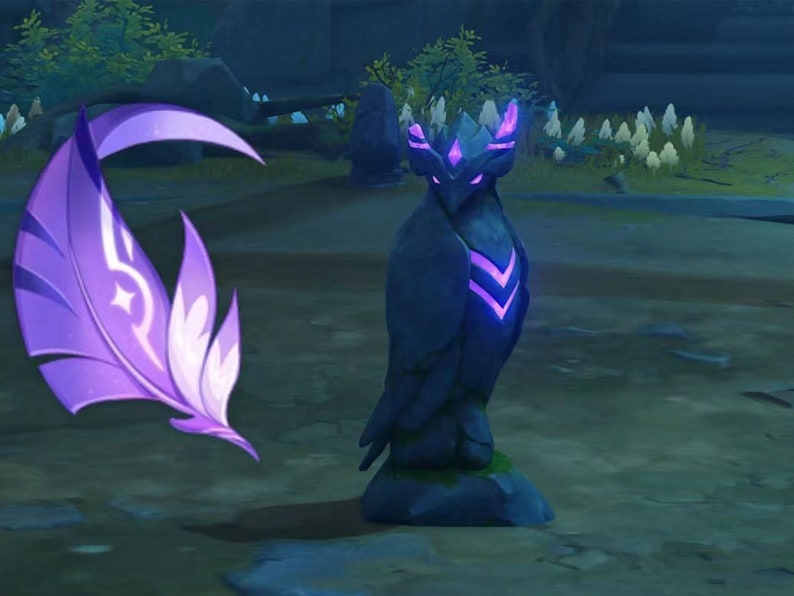 Thunderbird Statue Inazuma Thunderbird Statues Genshin Etsy