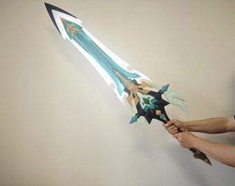 Espadas LED Varka, inspiradas en Genshin Impact, Cosplay de Genshin Impact, Espadas Varka Cos