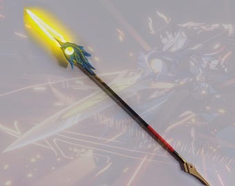 Lanza con luz LED SP Dan Heng, inspirada en Honkai Star Rail, Dan Heng Permansor Terrae, lanza SP Dan Heng, longitud 180 cm/70 pulgadas