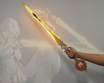 Espada Aglaea con luz LED, inspirada en Honkai Star Rail, accesorio para cosplay de Aglaea, accesorio para cosplay de la espada Aglaea, longitud 101 cm/39 pulgadas