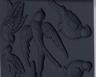 Iron Orchid Designs Birdsong Decor Mould, Silicone Mould, Resin/Clay Mould FREE DELIVERY