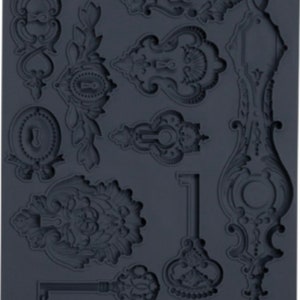 Iron Orchid Designs Lock & Key Decor Mould, Silicone Mould, Resin/Clay Mould FREE DELIVERY