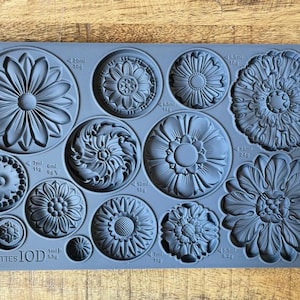 Iron Orchid Designs Rosettes Decor Mould, Silicone Mould, Resin/Clay Mould FREE DELIVERY